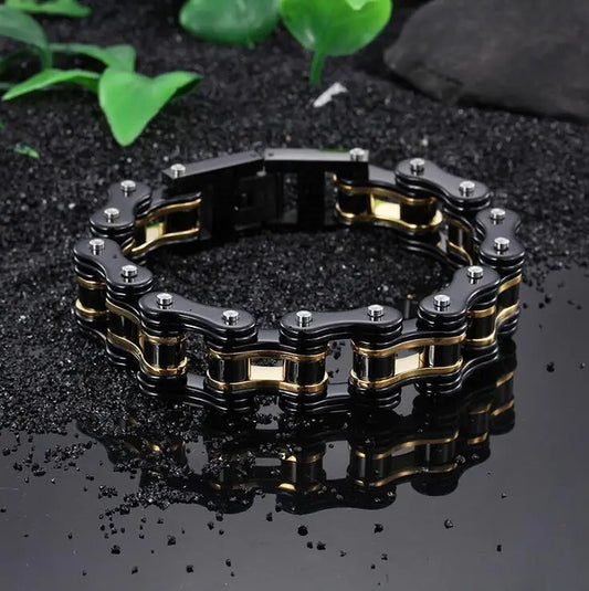 Motorcycle Chain Bracelet – Stainless Steel Biker Style (Multiple Styles)