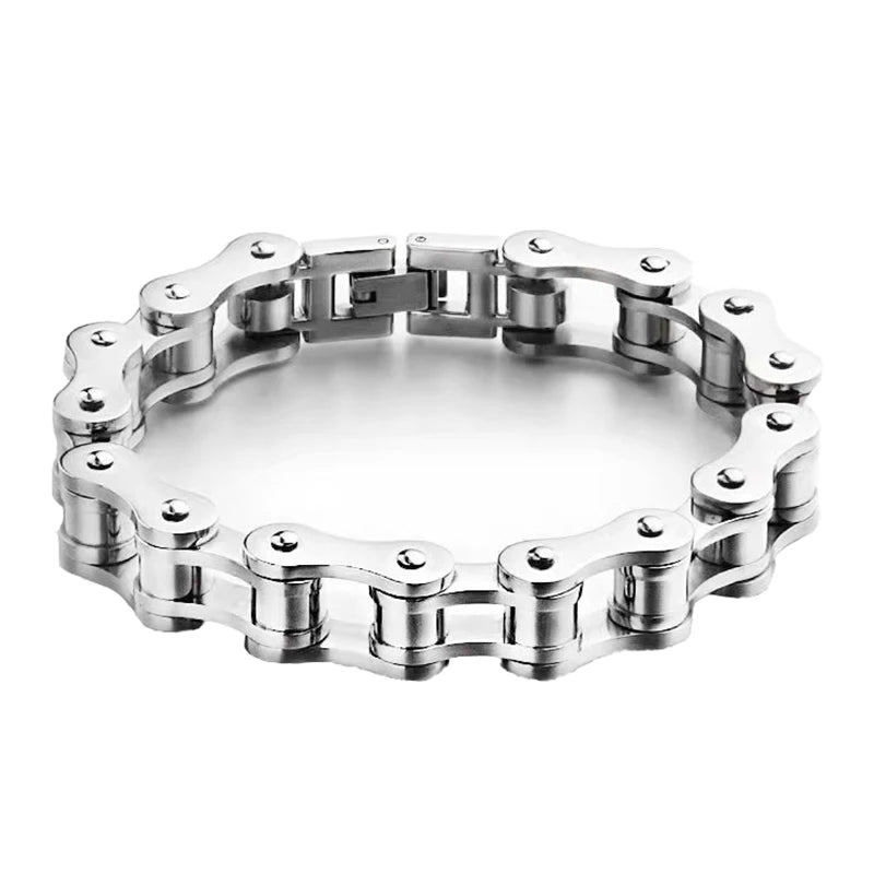 Motorcycle Chain Bracelet – Stainless Steel Biker Style (Multiple Styles)