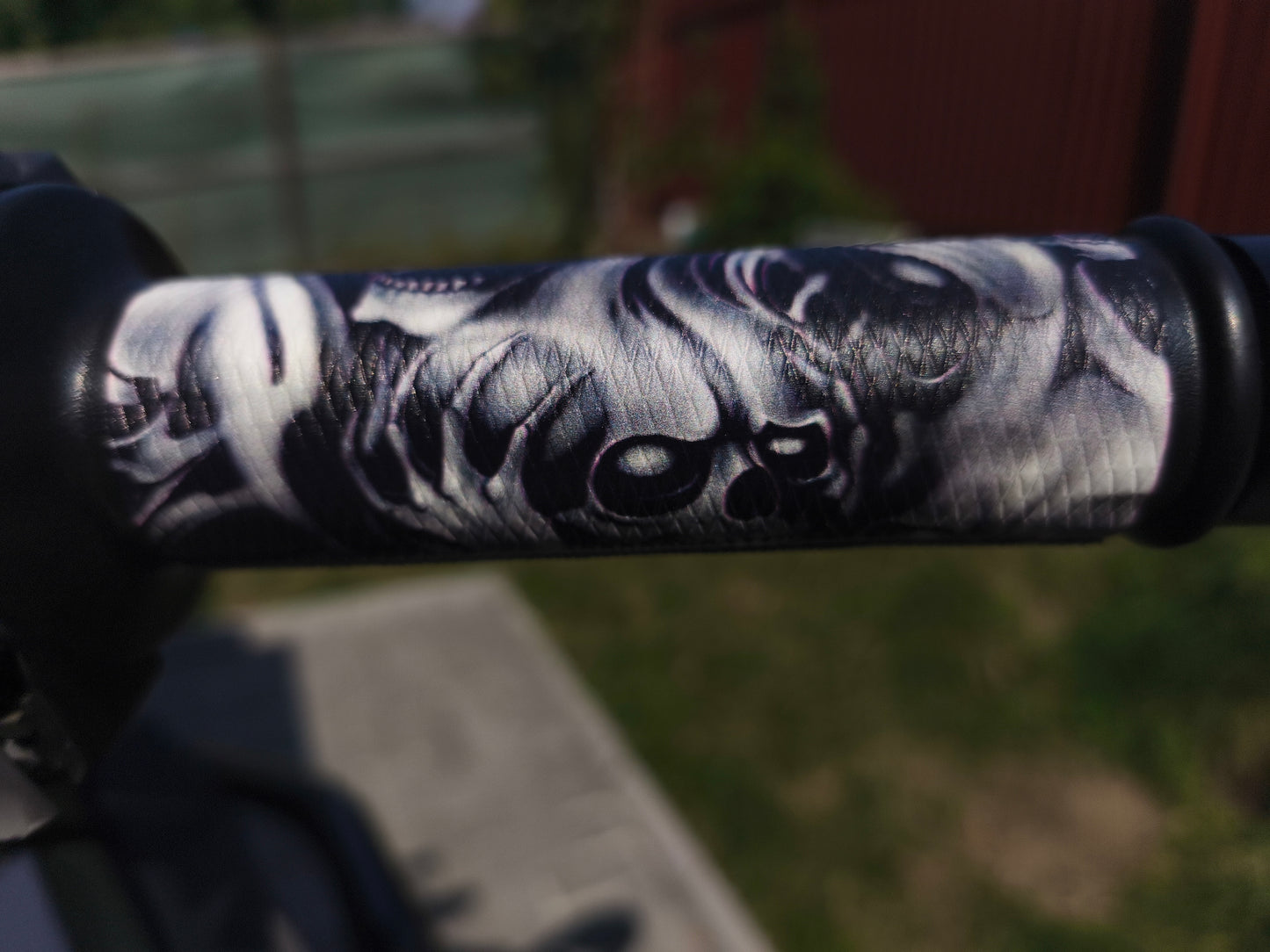Motorcycle Handlebar Skull Grip Stickers- Waterproof |Anti Slip