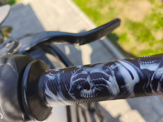 Motorcycle Handlebar Skull Grip Stickers- Waterproof |Anti Slip