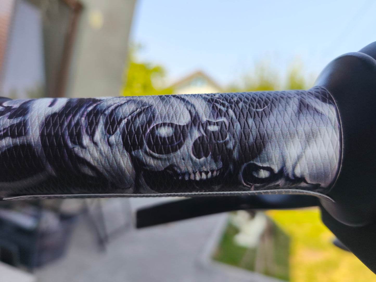 Motorcycle Handlebar Skull Grip Stickers- Waterproof |Anti Slip