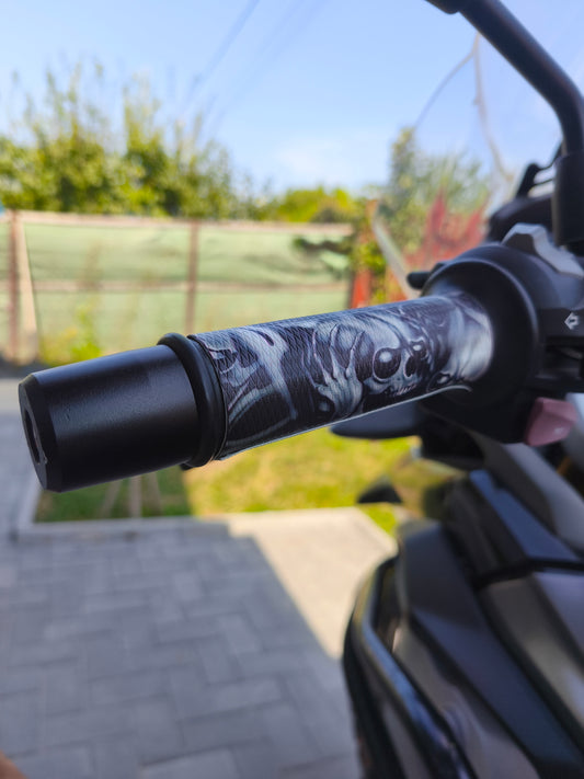Motorcycle Handlebar Skull Grip Stickers- Waterproof |Anti Slip