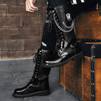 Chain Armor Motorcycle Boots – Gothic Metal Rider Style