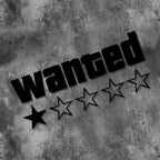 Motorcycle Sticker "WANTED" ★★★★★ Grand Theft Auto (GTA)