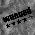 Motorcycle Sticker "WANTED" ★★★★★ Grand Theft Auto (GTA)