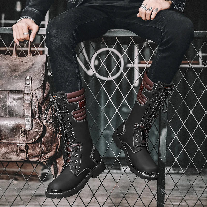 Steampunk Motorcycle Boots – Vintage Rider Style with Reinforced Protection