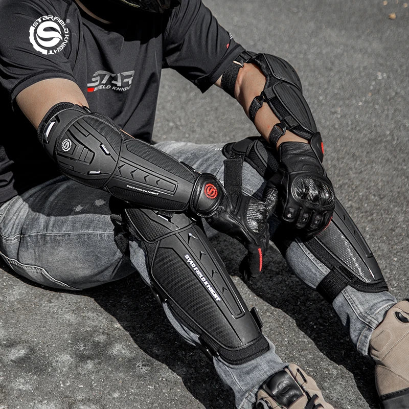 RobotBoy™️ Motorcycle Armor – Knee & Elbow Protection Set