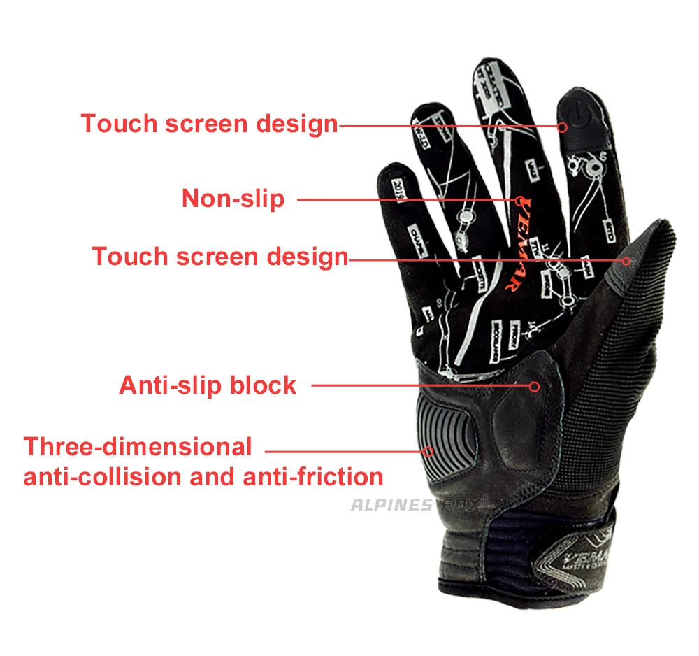 SKULL Motorcycle Gloves – Lightweight & Protective