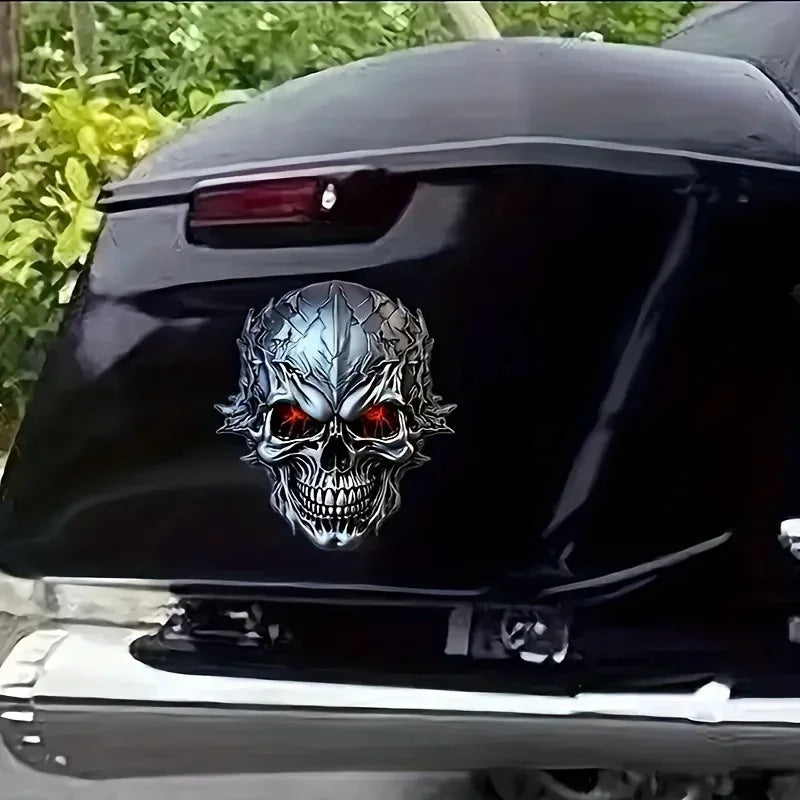 Skull Motorcycle Sticker