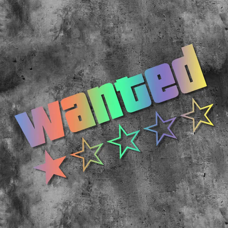 Motorcycle Sticker "WANTED" ★★★★★ Grand Theft Auto (GTA)