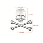 3D Skull and Crossbones Motorcycle Sticker