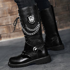 Chain Armor Motorcycle Boots – Gothic Metal Rider Style