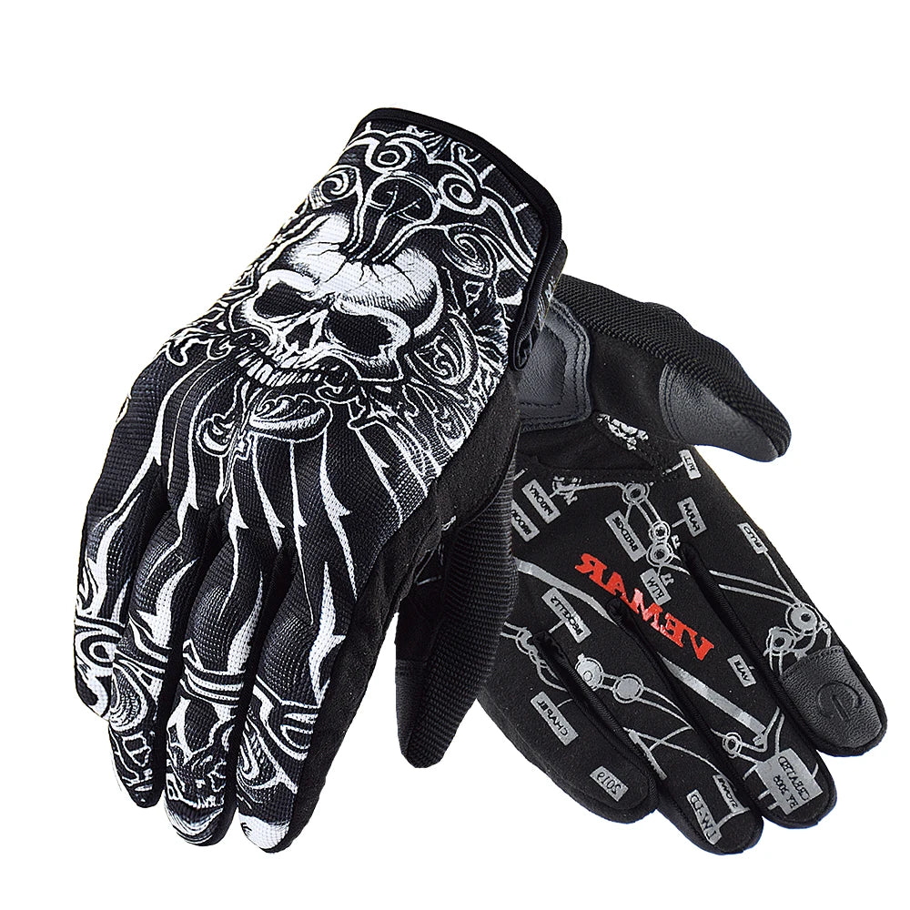 SKULL Motorcycle Gloves – Lightweight & Protective