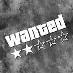 Motorcycle Sticker "WANTED" ★★★★★ Grand Theft Auto (GTA)