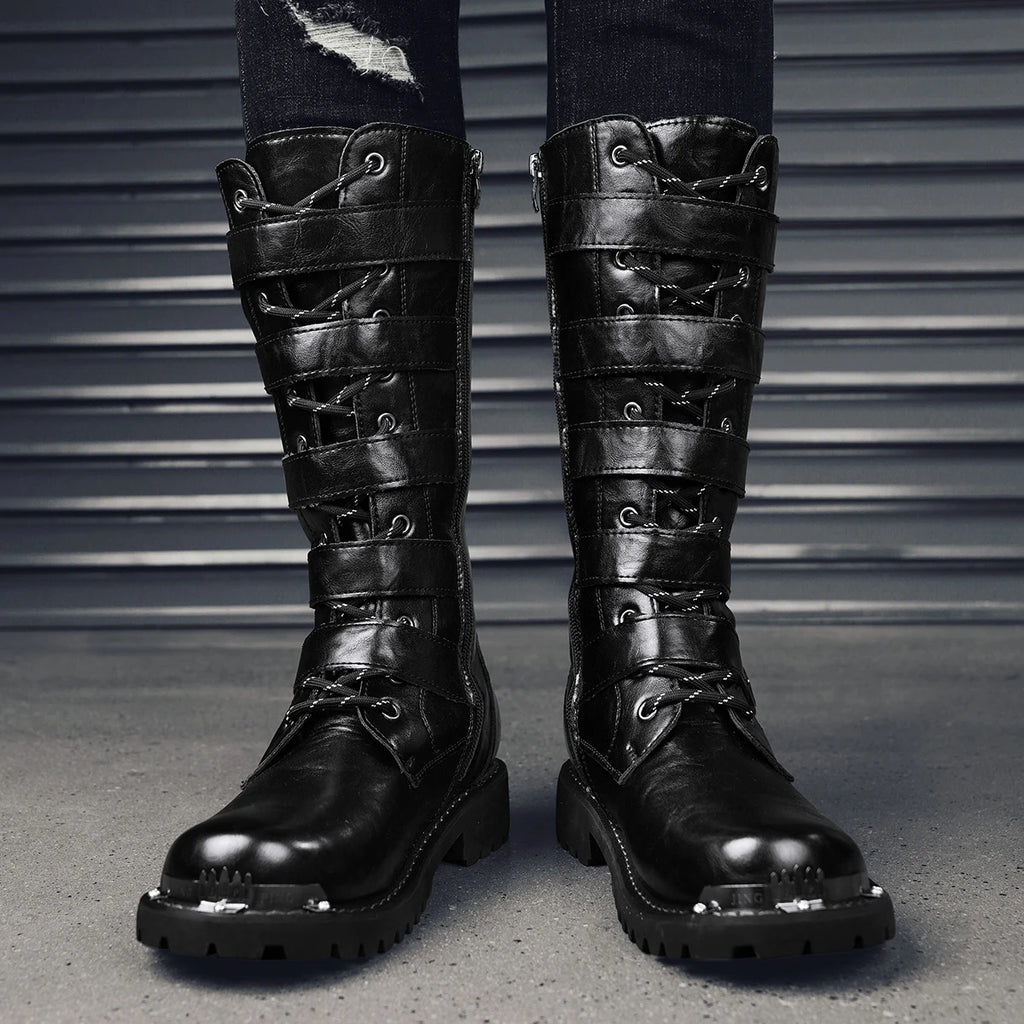 Gothic Motorcycle Power Boots