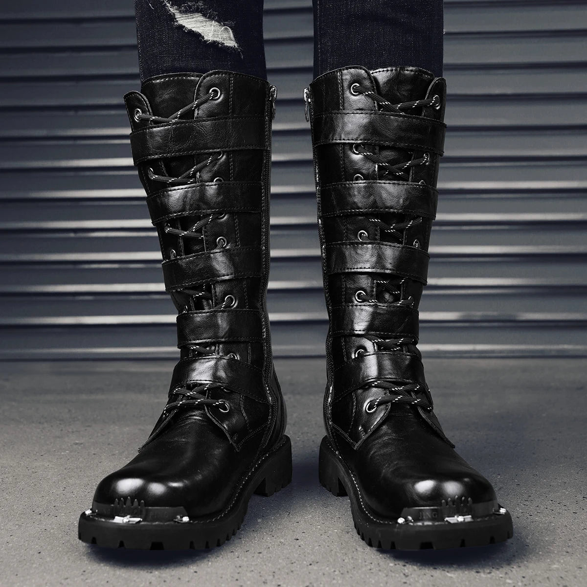 Gothic Motorcycle Power Boots
