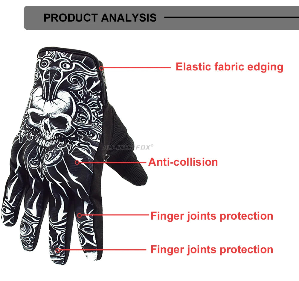 SKULL Motorcycle Gloves – Lightweight & Protective