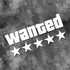 Motorcycle Sticker "WANTED" ★★★★★ Grand Theft Auto (GTA)