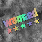Motorcycle Sticker "WANTED" ★★★★★ Grand Theft Auto (GTA)