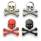 3D Skull and Crossbones Motorcycle Sticker